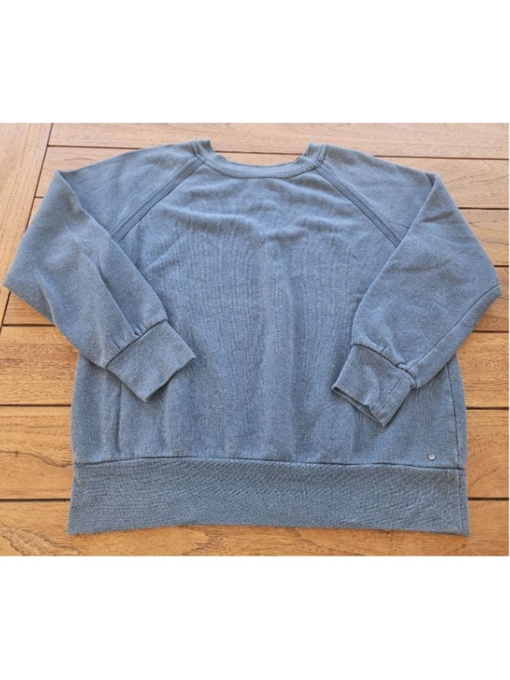 Prana Sweatshirt Womens Medium Blue Fleece Hiking Travel Gym Athleisure Gorpcore